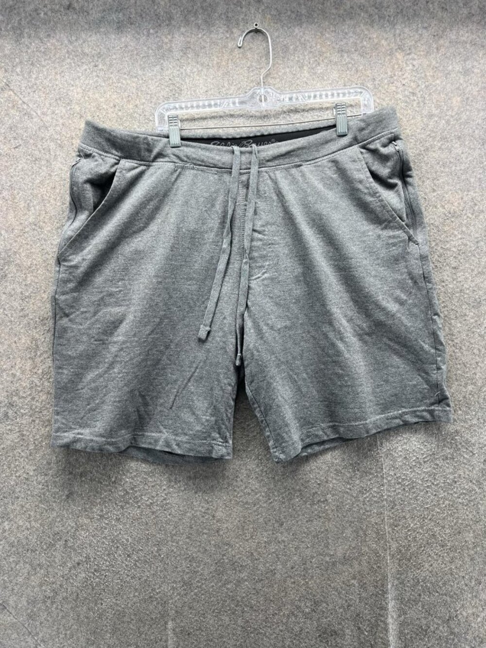 Eddie Bauer Shorts Mens XL Gray Sweat Knit Drawstring Lounge Casual Summer